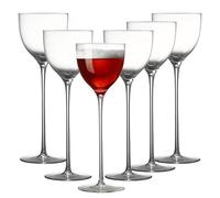 Nick & Nora Crystal Stemmed Cocktail Glasses, 5oz Capacity, 8.26-Inch Height, Clear Glass Manhattan Martini Set, 6 Pieces
