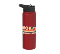 Nick Retro 70s 80s Sunset Stripe Stainless Steel Insulated Water Bottle