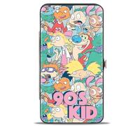 Nick Rewind - Wallet - Buckle-Down Hinge Wallet 90's Kid 8-Character Mash Up Collage Womens Girls