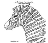 Nick Snels African Animals Coloring Book for Grown-Ups Paperback Nick Snels Multicolor