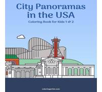 Nick Snels City Panoramas in the USA Coloring Book for Kids 1 2 Paperback Nick Snels Multicolor