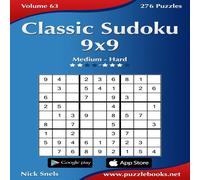 Nick Snels Classic Sudoku 9x9 - Medium to Hard - Volume 63 - 276 Logic Nick Snels Multicolor