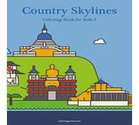 Nick Snels Country Skylines Coloring Book for Kids Paperback Nick Snels Multicolor