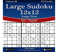 Nick Snels Large Sudoku 12x12 Large Print - Easy to Extreme - Volume 20 - 276 Nick Snels Multicolor