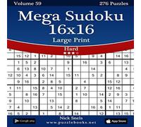 Nick Snels Mega Sudoku 16x16 Large Print - Hard - Volume 59 - 276 Logic Nick Snels Multicolor