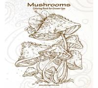 Nick Snels Mushrooms Coloring Book for Grown-Ups 1 Paperback Nick Snels Multicolor