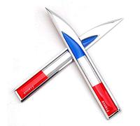 NICKAL 1 Pair Car 3D France French Flag Emblem Badge Decals Sticker for JEEP for BMW for Dodge for Chrysler Car Styling Metal Stickers