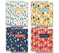 NICKANG Mini Photo Album, 4 x 6 Inch, Pack of 8, Holds 36 Photos, Clear View Cover with Removable Decorative Inserts, Small Photo Album 4 x 6.