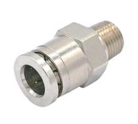 Nickel Brass Push in Connector Quick Release Air Fitting | 1/8"-1/2" BSP Male Fit 4-12mm OD Tube Pneumatic(Fit Tube O.D 4mm,1I8 inch BSP)