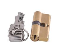 Nickel Cylinder Lock Copper AB Lock Core 80mm Cylinder Key Anti-Theft Entrance Brass Door Single Row Marble(1pcs 80(32.5 47.5))