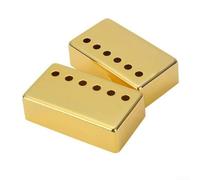 Nickel Finished Humbucker Covers 2pcs 50mm and 52mm for Electric Guitar Pickup Replacement Part for Standard Mount Configuration (Gold)
