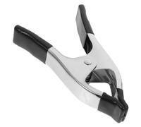 Nickel Plated a Frame Spring Clamp with PVC Cover for Heavy Duty Grip | Black Finish, Robust Spring Mechanism, Tight Jaw Design, for Woodworkers, DIY Tasks, Truck Covers, Paper Rolls