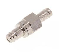 Nickel-plated Brass DN 10 Air Coupling Plug 10 mm Hose Pillar Double Shut-Off