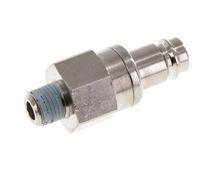 Nickel-plated Brass DN 10 Air Coupling Plug R 1/4 inch Male Double Shut-Off