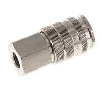 Nickel-plated Brass DN 10 Air Coupling Socket G 1/4 inch Female Double Shut-Off