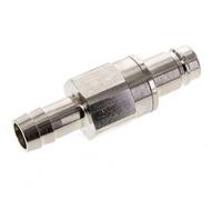 Nickel-plated Brass DN 15 Air Coupling Plug 19 mm Hose Pillar Double Shut-Off