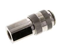 Nickel-plated Brass DN 15 Air Coupling Socket G 1/2 inch Female Double Shut-Off