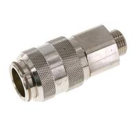 Nickel-plated Brass DN 15 Air Coupling Socket G 1/2 inch Male Double Shut-Off