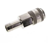 Nickel-plated Brass DN 19 Air Coupling Socket 25 mm Hose Pillar Double Shut-Off