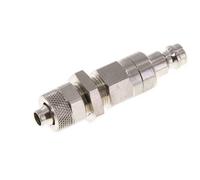 Nickel-plated Brass DN 5 Air Coupling Plug 6x8 mm Union Nut Bulkhead Double Shut-Off