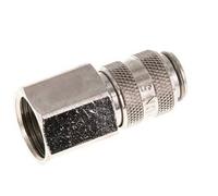 Nickel-plated Brass DN 5 Air Coupling Socket G 3/8 inch Female Double Shut-Off