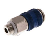 Nickel-plated Brass DN 5 Blue Air Coupling Socket G 1/8 inch Male
