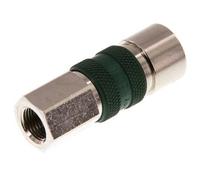 Nickel-plated Brass DN 5 Green-Coded Air Coupling Socket G 1/8 inch Female
