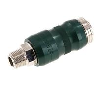 Nickel-plated Brass DN 7.8 Safety Air Coupling Socket with Slide Sleeve R 3/8 inch Male