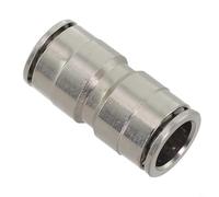 Nickel Plated Brass Pneumatic Fitting Air Tube Connector for Pu4/6 Over Rotatable Metal 360° 25mpa Hose Straight Coupling 8/10mm Wor (PU12)