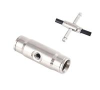 Nickel Plated Brass Push in Equal Tee Air Quick Connector Pneumatic Fitting for Tubing and Hose Connection 2pcs 180° Quick-Connect Straight Double