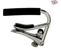 Nickel-Plated Guitar Capo with Patented Locking Action for Precision