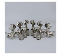 Nickel Plated Guitar Locking Tuners Rotomatic Lock String Tuning Key Pegs Machine Head With Big Handle Guitar Knobs Tuning Keys