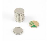 Nickel Plated Mild Steel Disc with 3M Self Adhesive for Arts, Crafts, Model Making, DIY and Hobbies - 16mm dia x 2mm thick - Pack of 10
