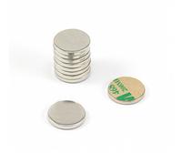 Nickel Plated Mild Steel Disc with 3M Self Adhesive for Arts, Crafts, Model Making, DIY and Hobbies - 16mm dia x 2mm thick - Pack of 10