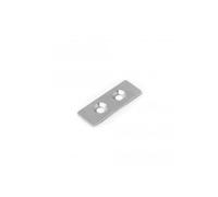 Nickel Plated Mild Steel Plate - 41 x 14.5 x 2mm thick + 2x 5.25mm c/sunk holes (Pack of 40)