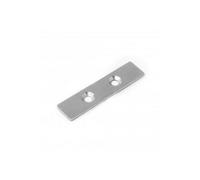 61 x 14.5 x 2mm thick Nickel Plated Mild Steel Plate + 2x 5.25mm c/sunk holes (Pack of 10)