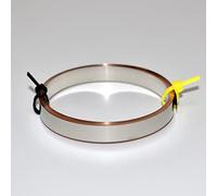 Nickel-plated Pure Copper Strip; 8mm wide x 0.15mm thick flat wire (Nickel Plated Copper, 10 Feet)