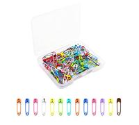 Nickel Plated Steel Safety Pins - 120 Pcs Small Colored Mini Pins, 0.75 Inch, Rust Resistant, Ideal for Crafting, Sewing, Rimming, Fastening, Garment Hang Tags