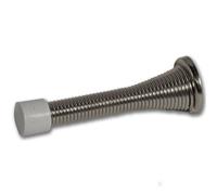 Nickel Spring Door Stop - 75mm (Pack of 1)