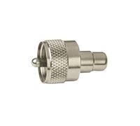 Nickel UHF Plug to Phono Socket Radio Frequency Adaptor