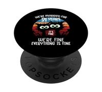 Nickel Wedding We're Married For 21 Years PopSockets Adhesive PopGrip