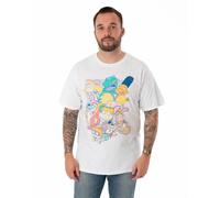 Nickelodeon Adult Short Sleeved T-Shirt (Unisex White) in White | Size: 3XL Nickelodeon White 3XL