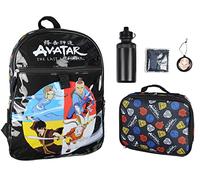 Nickelodeon Avatar The Last Airbender Characters Aang Zuko Katara Sokka 5 PC Backpack Lunchbox Icepack Water Bottle, Avatar 5pc, Standard, Characters