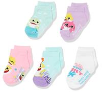 Nickelodeon Baby Shark 5 Pack Shorty Socks, Sherbet Multi, 2-4 Years