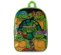 Nickelodeon Backpack for Kids 15 Bookbag for Boys | Padded Straps & Large Zip Compartment, Tmnt Green, 15 inches, Modern