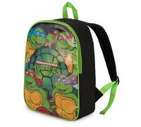 Nickelodeon Backpack for Kids 15 Bookbag for Boys | Padded Straps & Large Zip Compartment, Tmnt Green, 15 inches, Modern