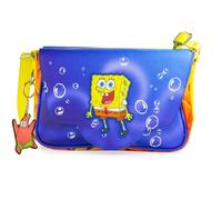 Nickelodeon Bag, Fold Over Crossbody, SpongeBob SquarePants Excited Full Body Pose Applique, Vegan Leather