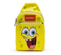 Nickelodeon Bag, Sling, SpongeBob SquarePants and Patrick Star, Bounding, Vegan Leather, Yellow, 11.0" x 6.5"