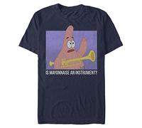 Nickelodeon Big & Tall Spongebob Squarepants Mayonnaise Men's Tops Short Sleeve Tee Shirt, Navy Blue Heather, 3X-Large, Navy Blue Heather, 3XL big Tall