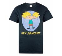 Nickelodeon Black Arnold Short Sleeved T-Shirt Mens